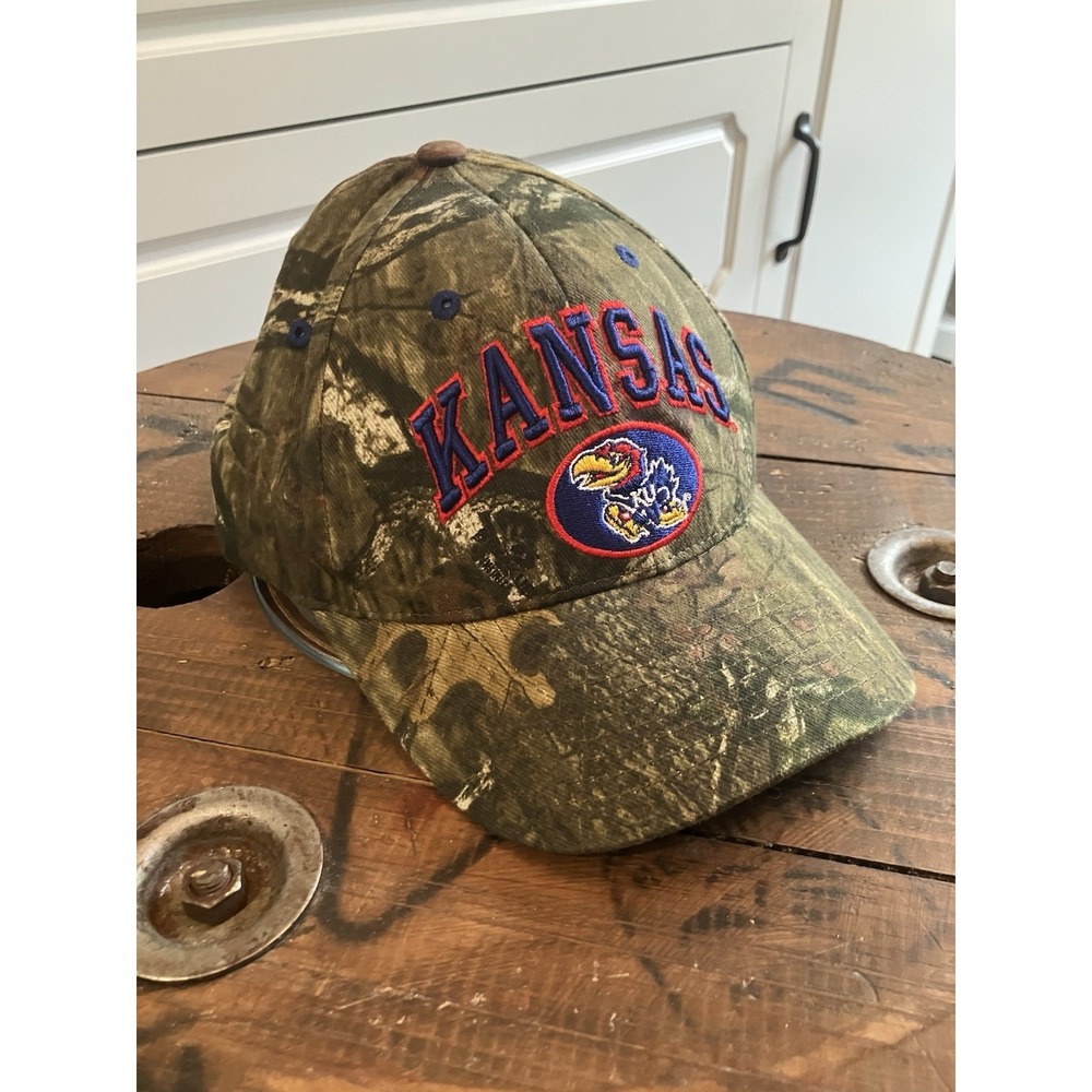 Kansas Jayhawks Camo Snapback Hat Zephyr The Z Hat Adjustable NCAA KU Cap